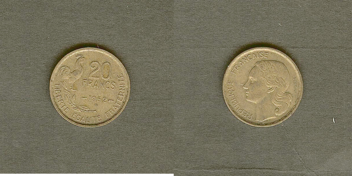 20 francs G. Guiraud 1952 Beaumont-Le-Roger SUP+